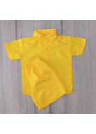 CONJUNTO BERMUDA E CAMISA AMARELA